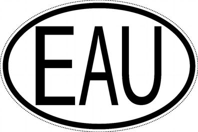 Uganda Länderkennzeichen "EAU" 15x9,8cm Auto PKW Kennzeichen Sticker