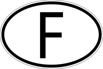 Frankreich Länderkennzeichen "F" 15x9,8cm Auto PKW Kennzeichen Sticker