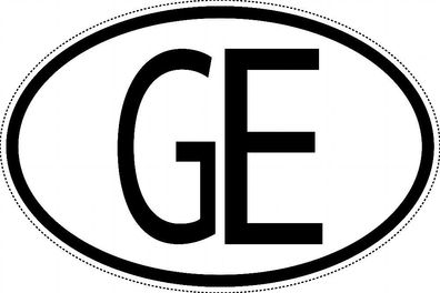 Georgien Länderkennzeichen "GE" 15x9,8cm Auto PKW Kennzeichen Sticker