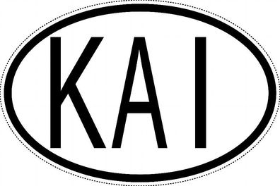 Kaimaninseln Länderkennzeichen "KAI" 15x9,8cm Auto PKW Kennzeichen Sticker