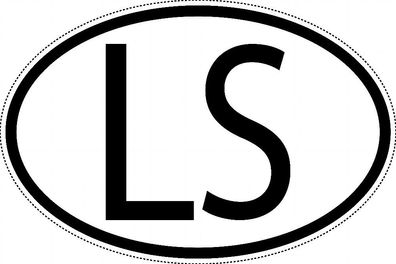 Lesotho Länderkennzeichen "LS" 15x9,8cm Auto PKW Kennzeichen Sticker
