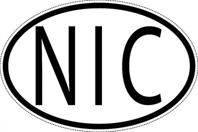 Nicaragua Länderkennzeichen "NIC" 15x9,8cm Auto PKW Kennzeichen Sticker
