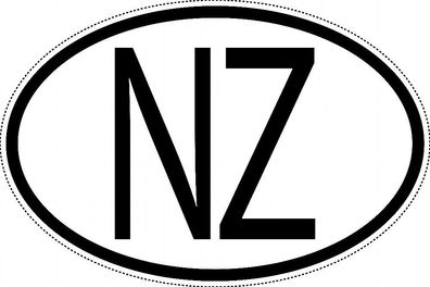 Neuseeland Länderkennzeichen "NZ" 15x9,8cm Auto PKW Kennzeichen Sticker