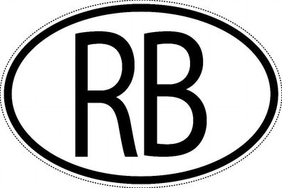 Botswana Länderkennzeichen "RB" 15x9,8cm Auto PKW Kennzeichen Sticker