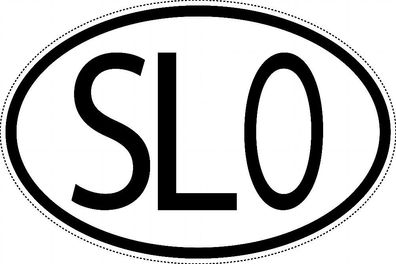 Slowenien Länderkennzeichen "SLO" 15x9,8cm Auto PKW Kennzeichen Sticker