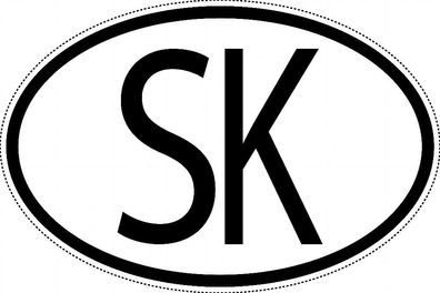 Slowakei Länderkennzeichen "SK" 15x9,8cm Auto PKW Kennzeichen Sticker