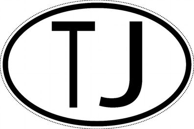 Tadschikistan Länderkennzeichen "TJ" 15x9,8cm Auto PKW Kennzeichen Sticker