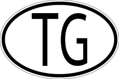 Tonga Länderkennzeichen "TG" 15x9,8cm Auto PKW Kennzeichen Sticker