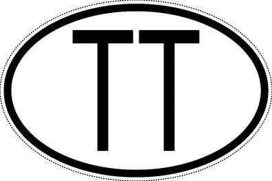 Trinidad Tobago Länderkennzeichen "TT" 15x9,8cm Auto PKW Kennzeichen Sticker