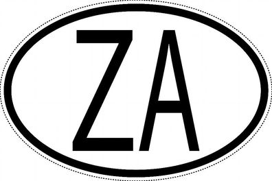 Zentralafrika Länderkennzeichen "ZA" 15x9,8cm Auto PKW Kennzeichen Sticker