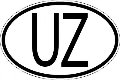 Usbekistan Länderkennzeichen "UZ" 15x9,8cm Auto PKW Kennzeichen Sticker