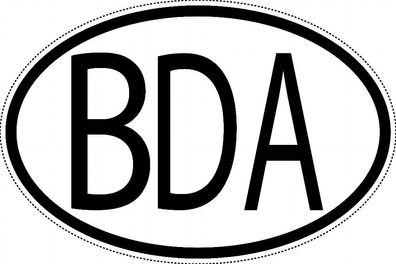 Bermuda Länderkennzeichen "BDA" 10x6,5cm Auto PKW Kennzeichen Sticker