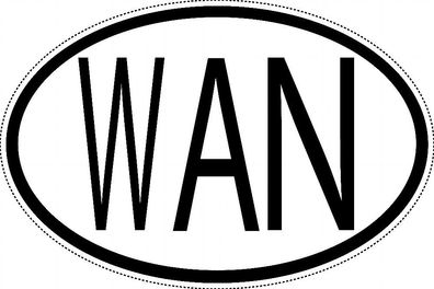 Nigeria Länderkennzeichen "WAN" 15x9,8cm Auto PKW Kennzeichen Sticker
