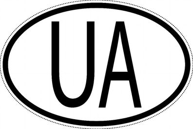 Ukraine Länderkennzeichen "UA" 15x9,8cm Auto PKW Kennzeichen Sticker