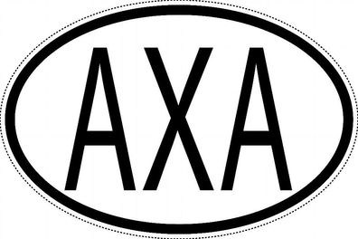 Anguilla Länderkennzeichen "AXA" 10x6,5cm Auto PKW Kennzeichen Sticker