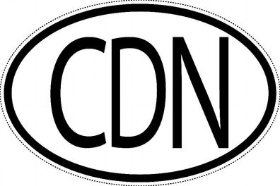 Kanada Länderkennzeichen "CDN" 10x6,5cm Auto PKW Kennzeichen Sticker
