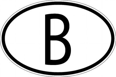Belgien Länderkennzeichen "B" 10x6,5cm Auto PKW Kennzeichen Sticker