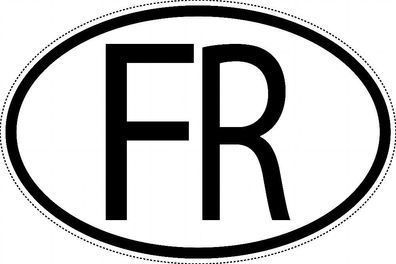 Färöer Länderkennzeichen "FR" 10x6,5cm Auto PKW Kennzeichen Sticker