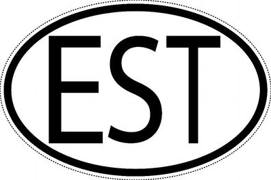 Estland Länderkennzeichen "EST" 10x6,5cm Auto PKW Kennzeichen Sticker