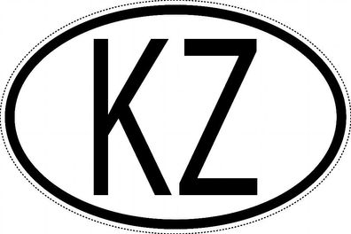 Kasachstan Länderkennzeichen "KZ" 10x6,5cm Auto PKW Kennzeichen Sticker