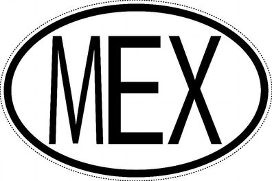 Mexiko Länderkennzeichen "MEX" 10x6,5cm Auto PKW Kennzeichen Sticker