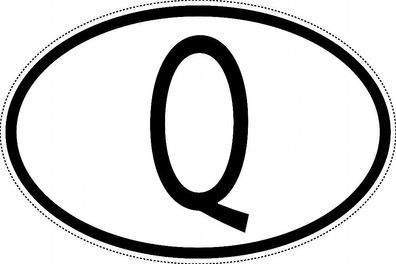 Katar Länderkennzeichen "Q" 10x6,5cm Auto PKW Kennzeichen Sticker
