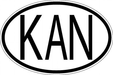 Kanalinseln Länderkennzeichen "KAN" 10x6,5cm Auto PKW Kennzeichen Sticker