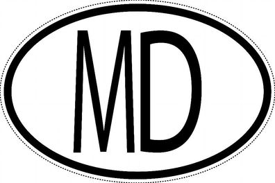 Moldawien Länderkennzeichen "MD" 10x6,5cm Auto PKW Kennzeichen Sticker