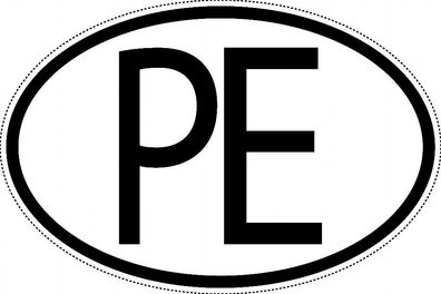 Peru Länderkennzeichen "PE" 10x6,5cm Auto PKW Kennzeichen Sticker