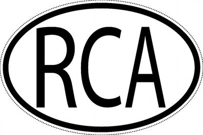 Zentralafrika Länderkennzeichen "RCA" 10x6,5cm Auto PKW Kennzeichen Sticker