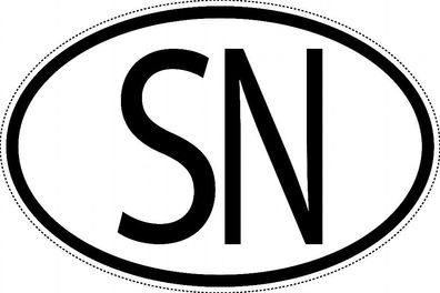 Senegal Länderkennzeichen "SN" 10x6,5cm Auto PKW Kennzeichen Sticker