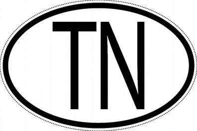 Tunesien Länderkennzeichen "TN" 10x6,5cm Auto PKW Kennzeichen Sticker