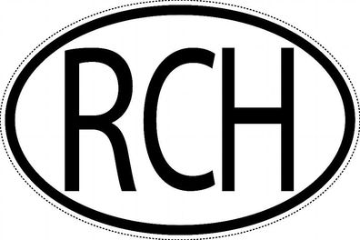 Chile Länderkennzeichen "RCH" 10x6,5cm Auto PKW Kennzeichen Sticker