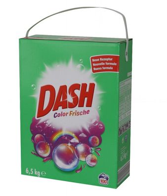 Dash Vollwaschmittel Color Frische 6,5kg 100WL Universal Waschmittel Pulver