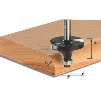 Festool Abrundfräser HW Schaft 8 mm HW S8 D31,7/R9,5 KL Nr.:491015