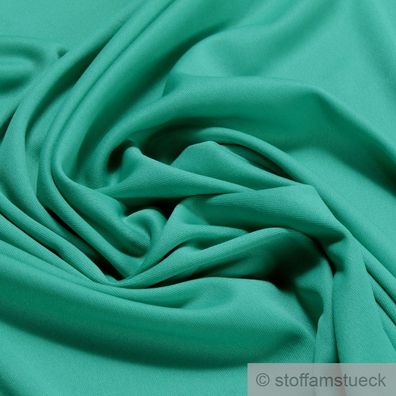 Stoff Polyester Elastan Interlock Jersey grün leicht bi-elastisch