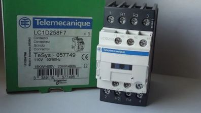 1 x Telemecanique Leistungsschütz LC1D258F7, 400V, 25A, 15kW, neu in Ovp