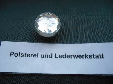 50 Ziernägel/ Polsternägel Kristall / Diamant m. Silberfassung 16,5 mm Durchm.