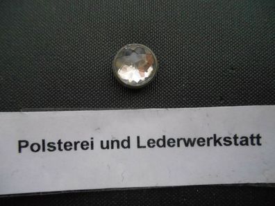 25 Ziernägel/ Polsternägel Kristal / Diamant m. Silberfassung 11,5 mm Durchmess