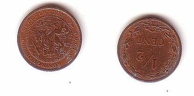 1/2 Cent Kupfermünze Niederlande 1906