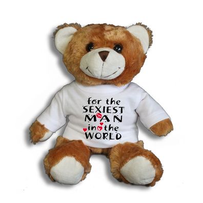 Teddybär mit Shirt - for the sexiest Man in the World - Größe ca 26cm - 27180 dun