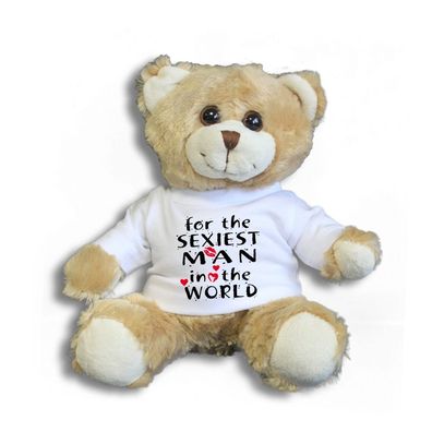 Teddybär mit Shirt - for the sexiest Man in the World - Größe ca 26cm - 27180 hel