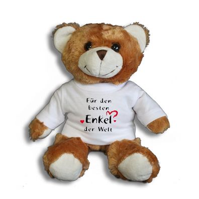 Teddybär mit Shirt - Für den besten Enkel der Welt -- Größe ca. 26cm - 27033