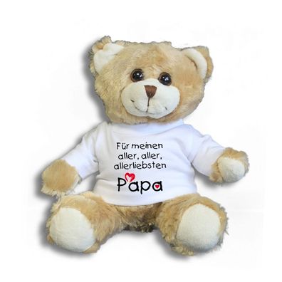 Teddybär mit Shirt - Für meinen aller, aller, allerliebsten Papa - Größe ca 26cm
