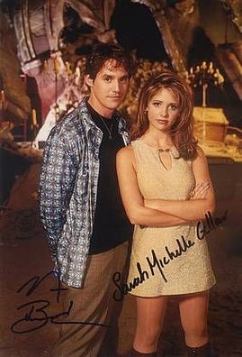 Original Autogramm Nicholas Brendon + SARAH Michelle GELLAR Buffy-Im Bann der Dämonen