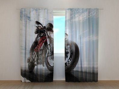 Fotogardine Motorrad Vorhang bedruckt Fotodruck Fotovorhang mit Motiv nach Maß
