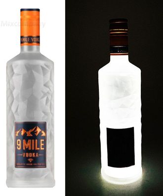 9 Mile Vodka Wodka 0,7l (37,5% Vol) LED beleuchtet - [Enthält Sulfite]