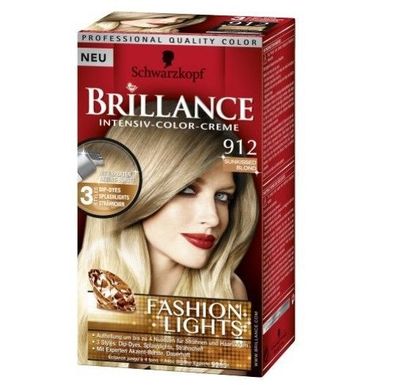 Brillance Intensiv Color Creme Haarfarbe 912 Sunkissed mit Experten Akzent Bürsten