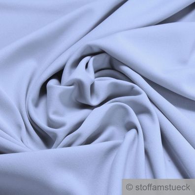 Stoff Polyester Elastan Interlock Jersey hellgrau leicht bi-elastisch