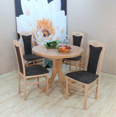 2 x Stuhl massivholz Buche natur schoko Esszimmer Stuhlset 2er Set design neu